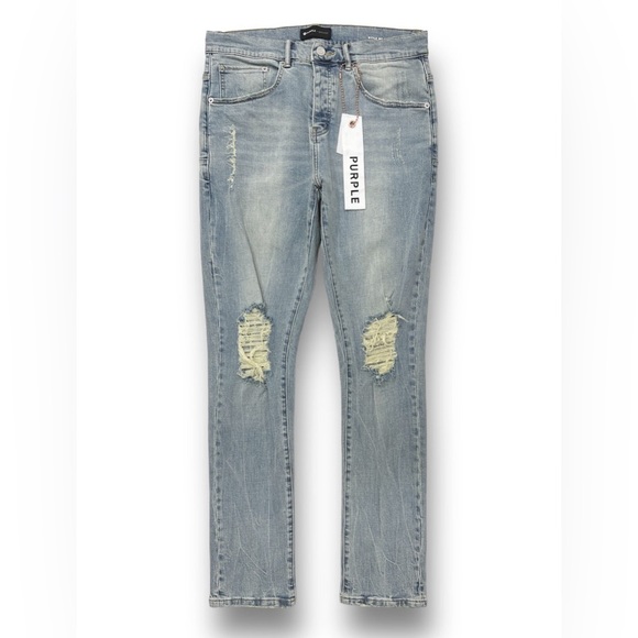Purple brand jeans light wash blowout P002